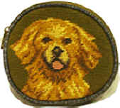 This needlepoint Golden Retriever coin purse or tiny purse is a "must have" for any Golden Retriever dog owner.