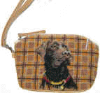 Chocolate Labrador Retriever Needlepoint Cosmetic Case
