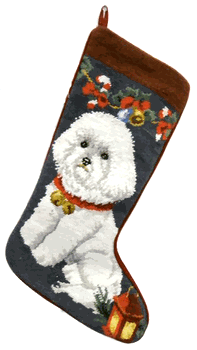 Bichon Christmas Stocking for the Bichon Frise Dog Lover in your Life.